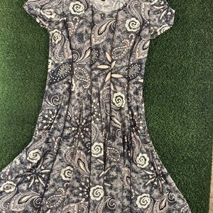 Sami & Jo Black and Cream Paisley Midi Dress